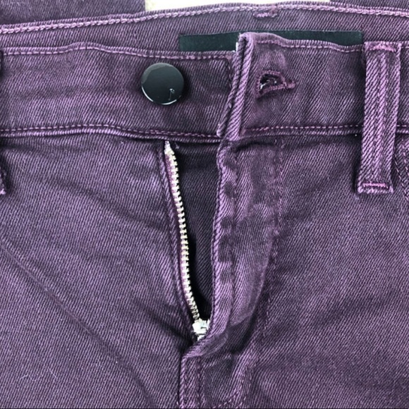J Brand Women’s Super Skinny Dark Plum Purple Classic Denim Tight Zip Fly Jeans - Picture 11 of 16